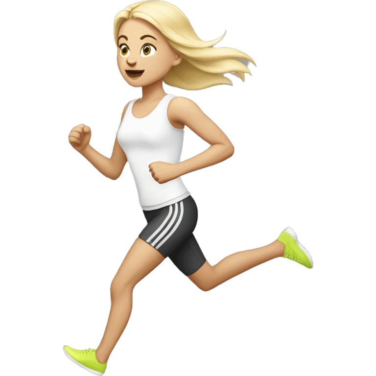  slavic blonde white skinny girl running  emoji