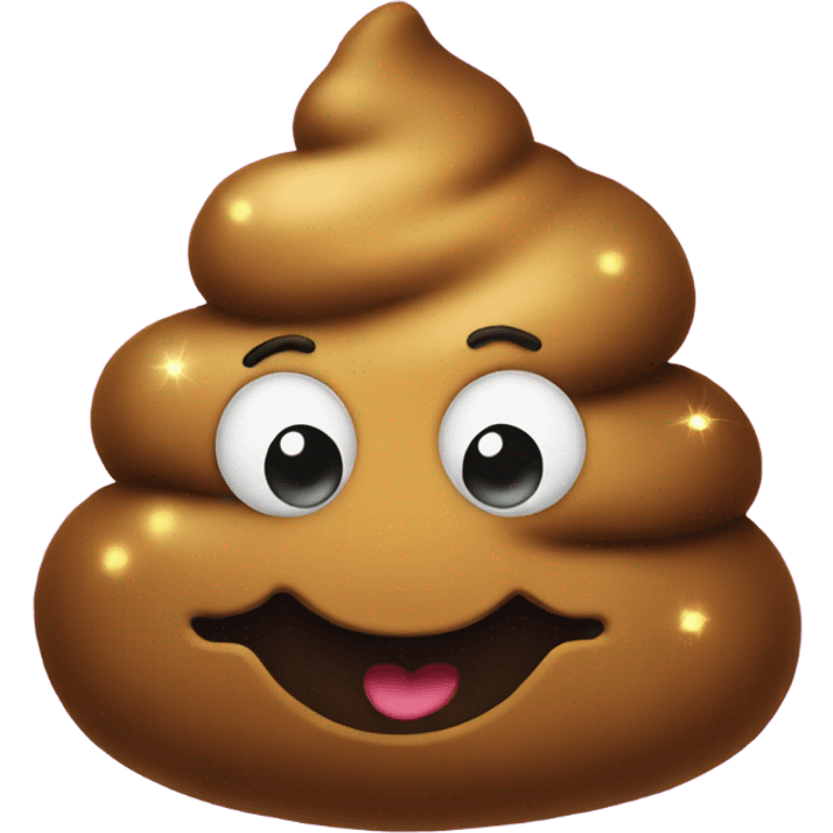 A poo with sparkles  emoji