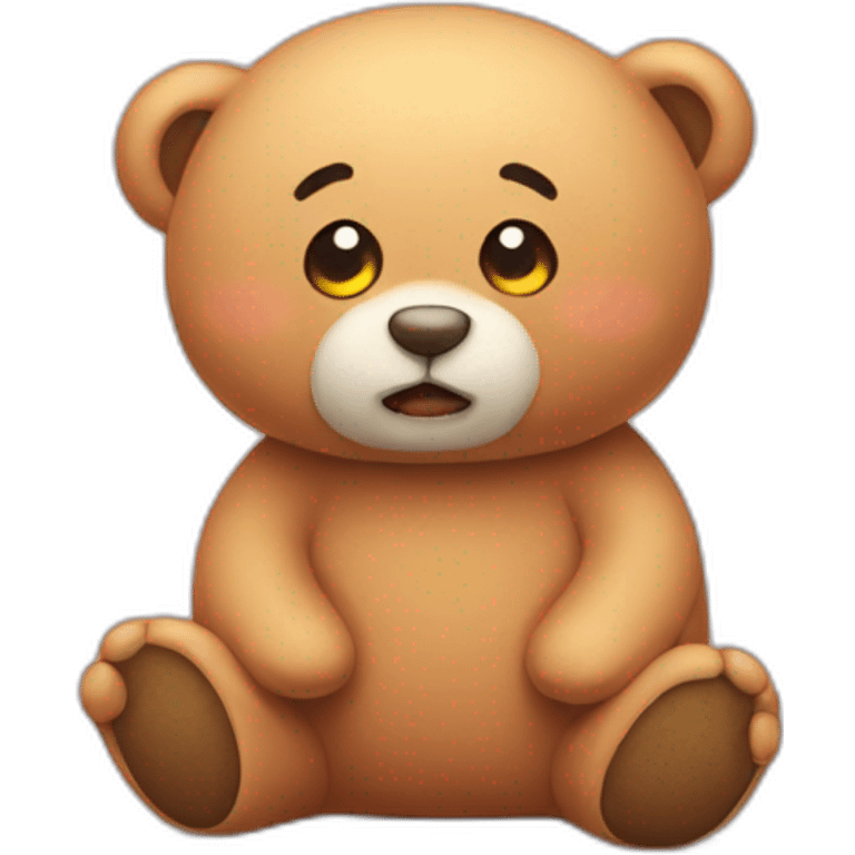 cute embarrassed cuddly toy emoji