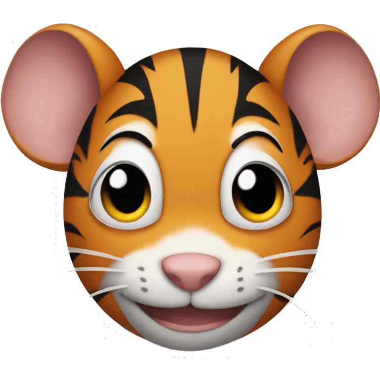 Mouse with human Face with Tiger stripes  emoji