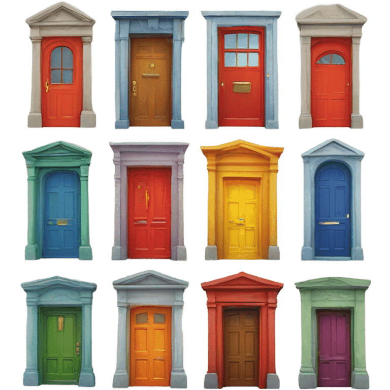 Colourful doors emoji