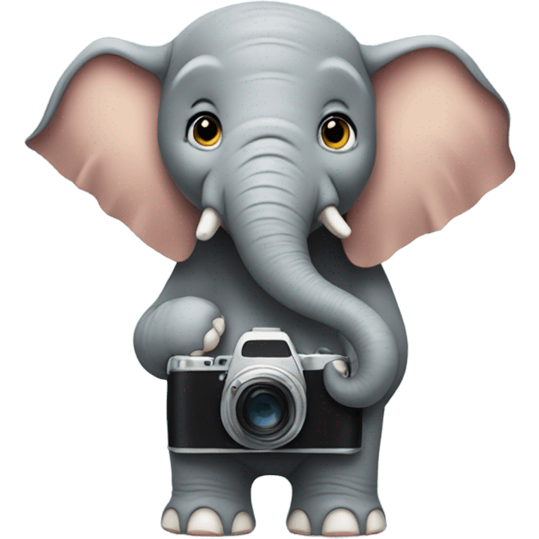 Elephant with camera  emoji