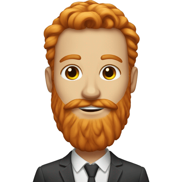 Ginger  and grey groom with long beard emoji