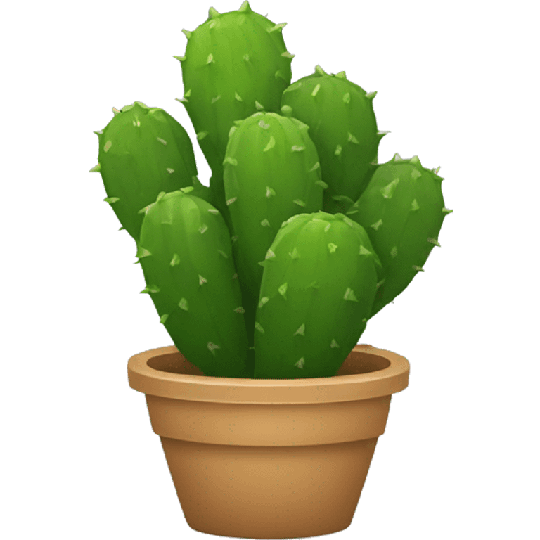 single flat Nopal without pot emoji