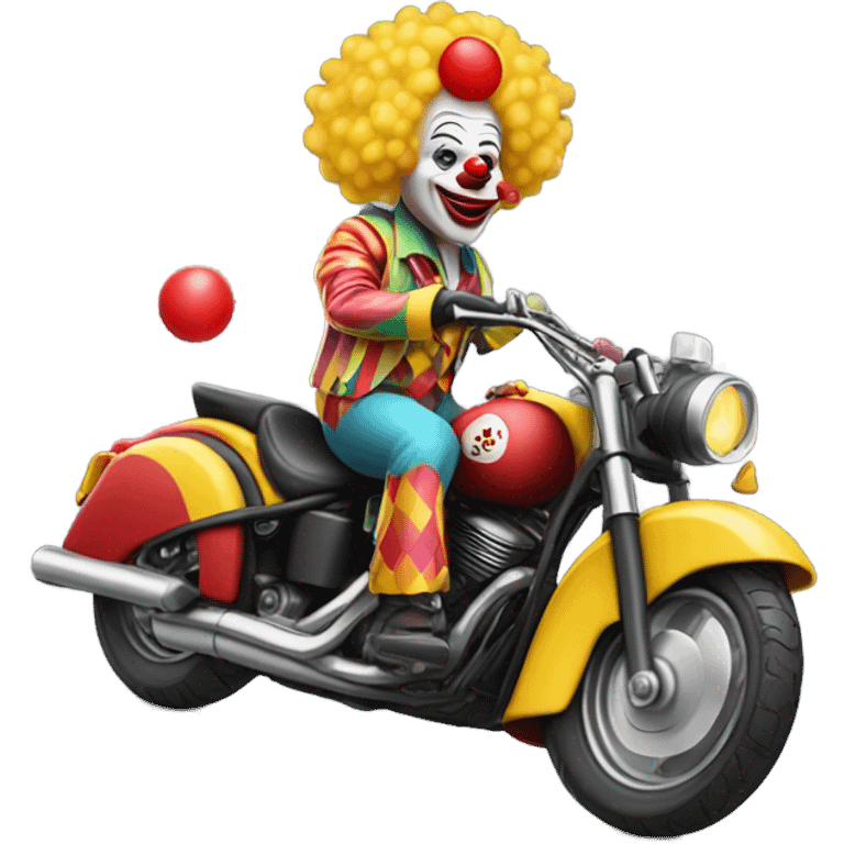 Clown on a motorcycle  emoji