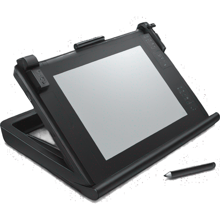 black graphics tablet for drawing emoji