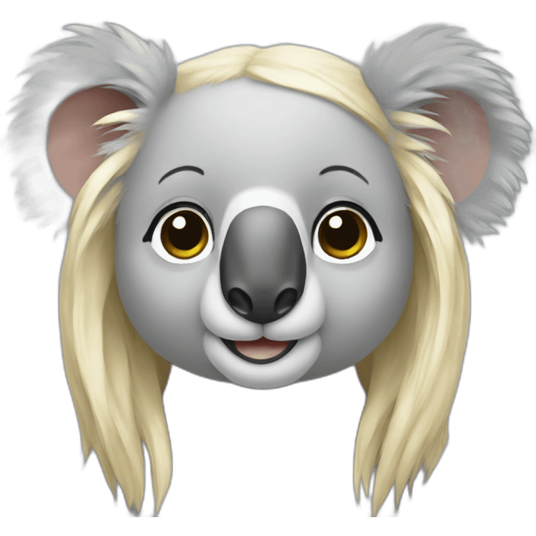 Koala with long blonde hair emoji