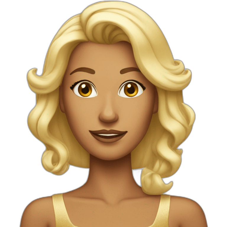 Tanned blonde queen  emoji