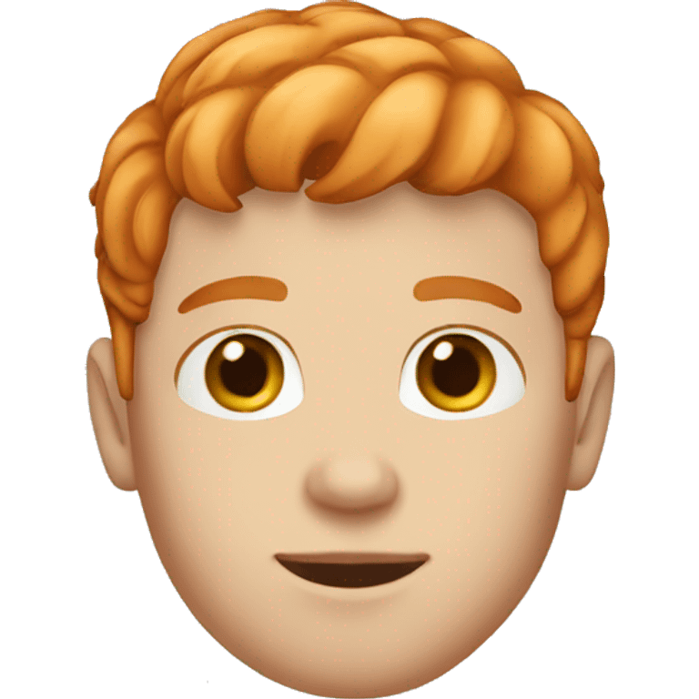 Ginger boy straight short hair emoji