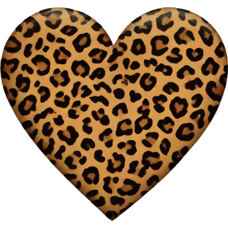 create a heart with leopard print emoji