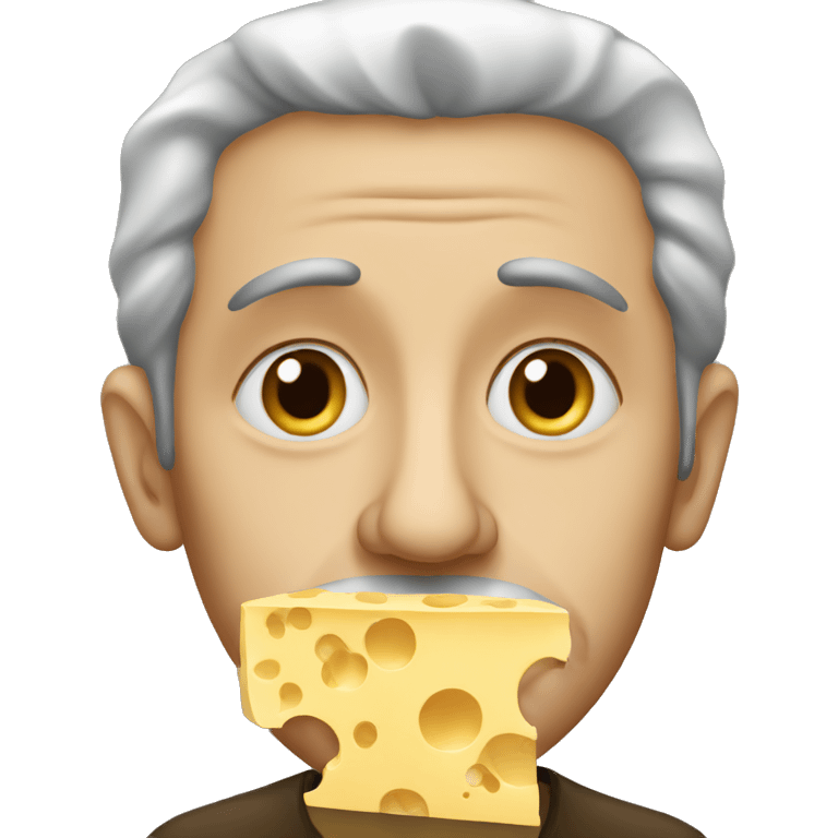 Sad Jewish man with cheese emoji