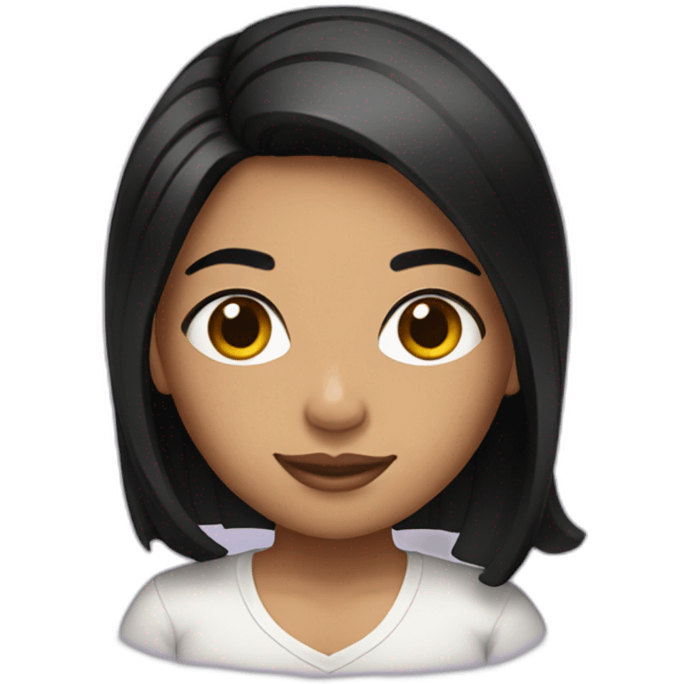 Puerto Rican girl with straight black hair emoji