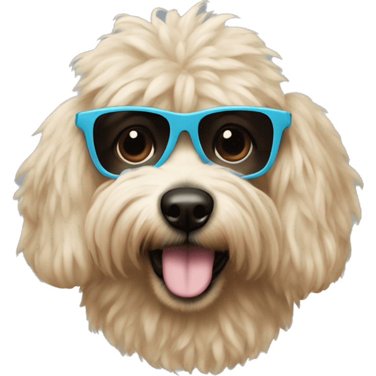 Caniche con gafas emoji