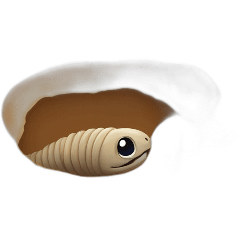 sandworm hiding in sand emoji