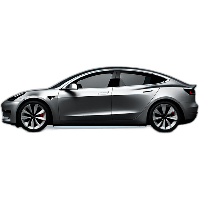 tesla model 3 car sideways emoji