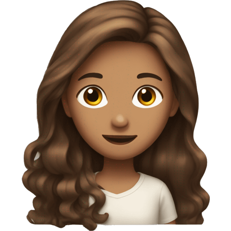 brown hair girl in love with brown hair boy emoji