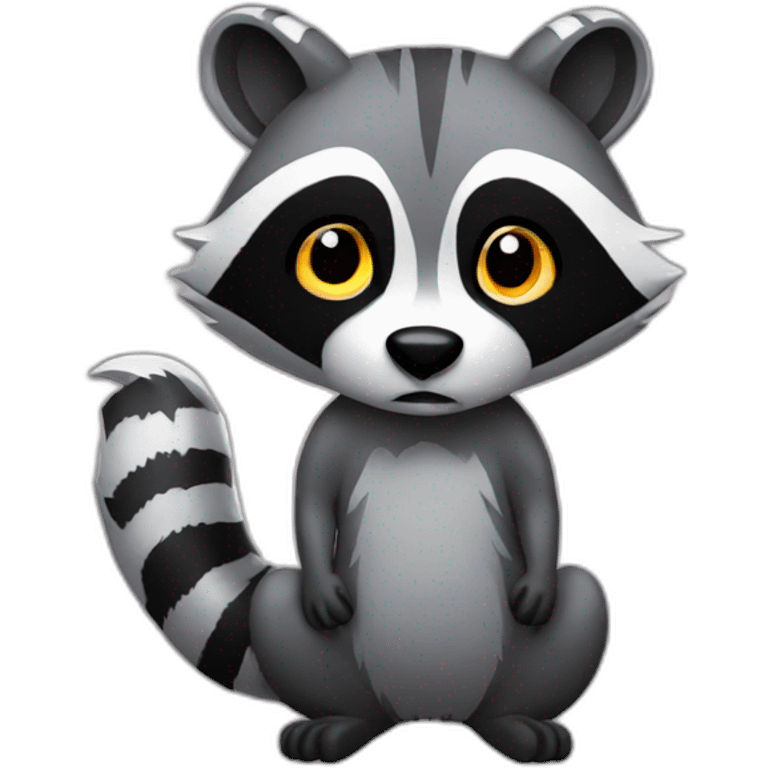 Spooky-raccoon emoji