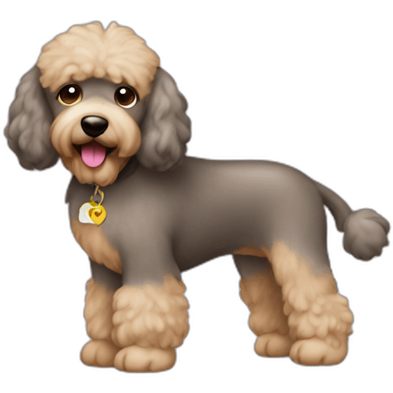 A caniche toy brown/grey emoji