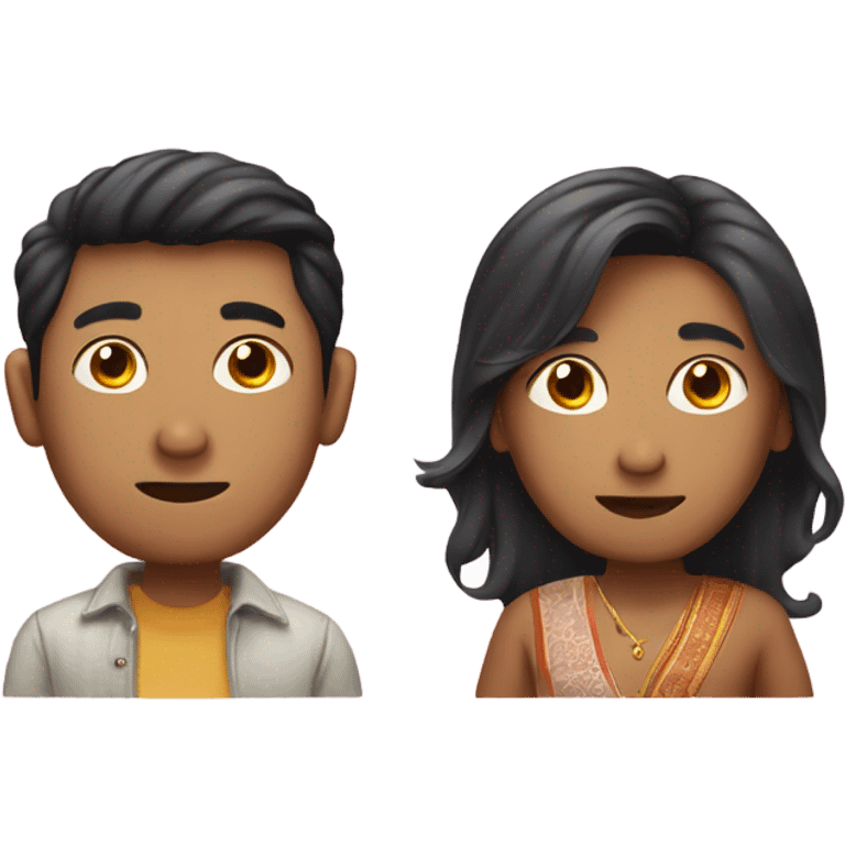 Imagine a short chinese and tall Indian gay male couple who are both pregnant  emoji