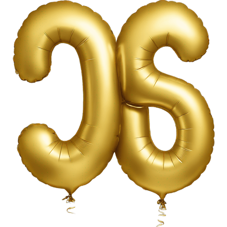 The number 2025 in gold foil balloon emoji