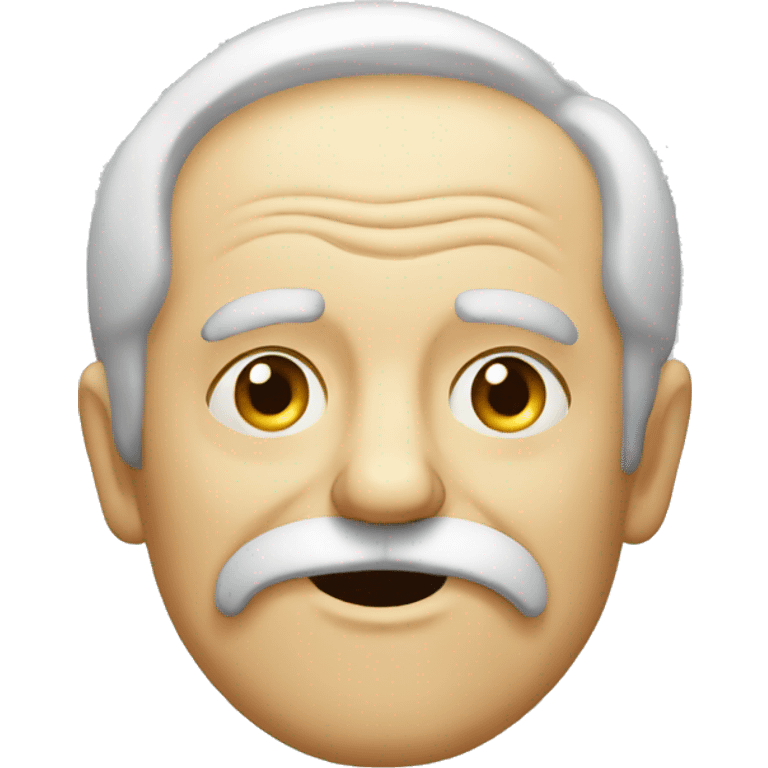 Old man winking and shushing someone emoji