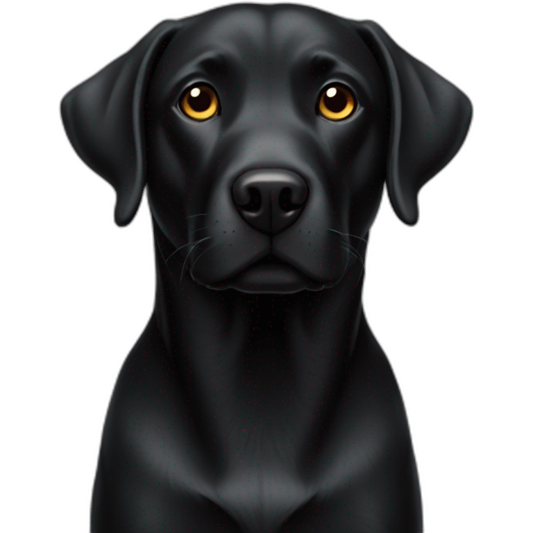 Perro Labrador negro  emoji