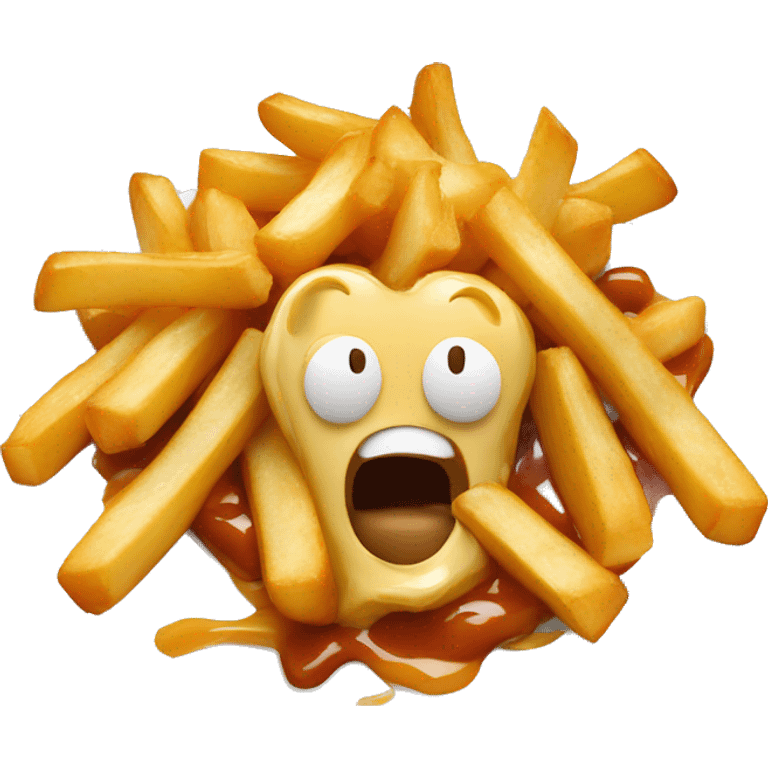 Poutine qui mange de la poutine emoji