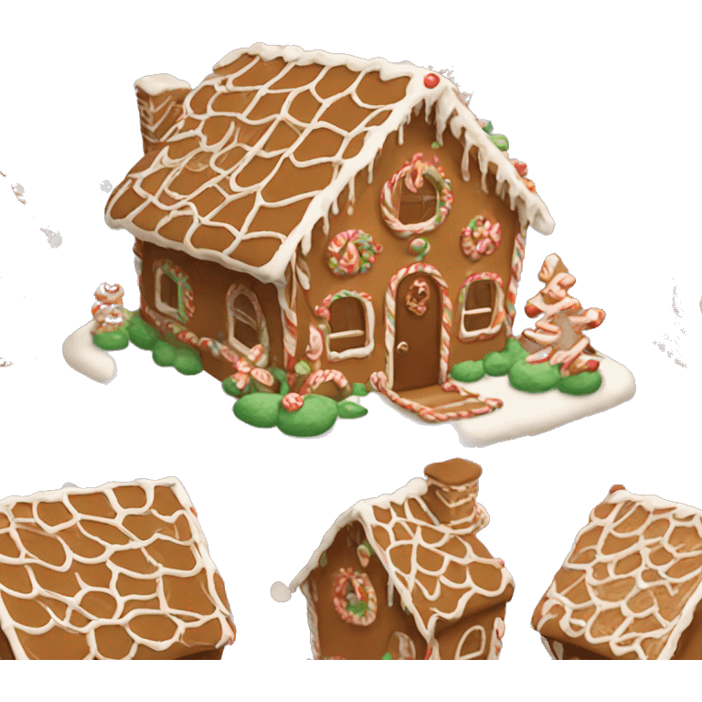 Aesthetic gingerbread house emoji