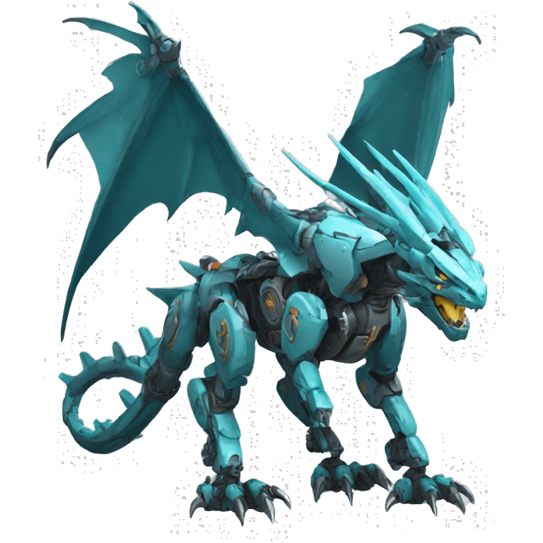 Mecha Dragon full body emoji