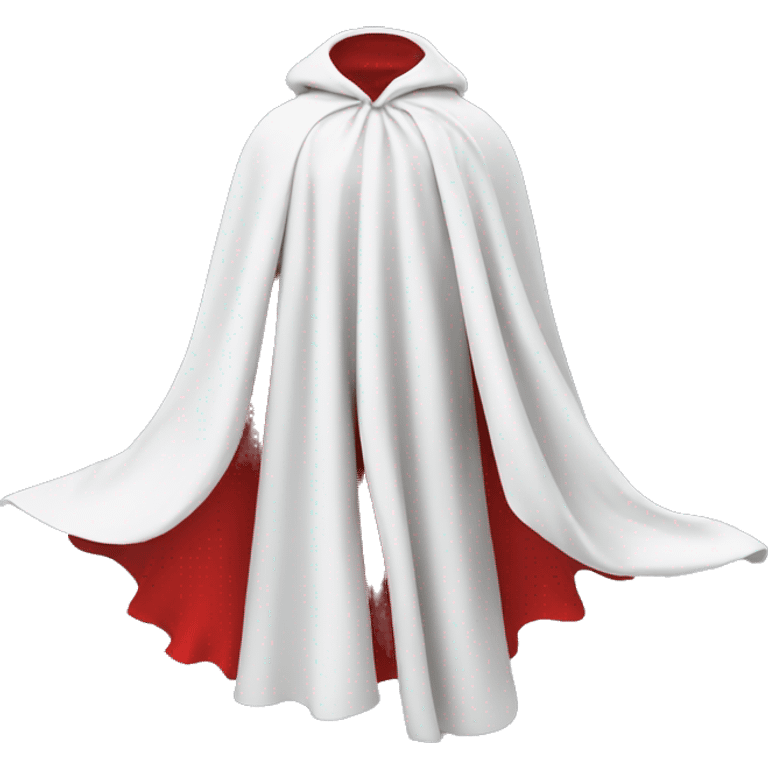 faceless white mannequin flying red cape without hood emoji