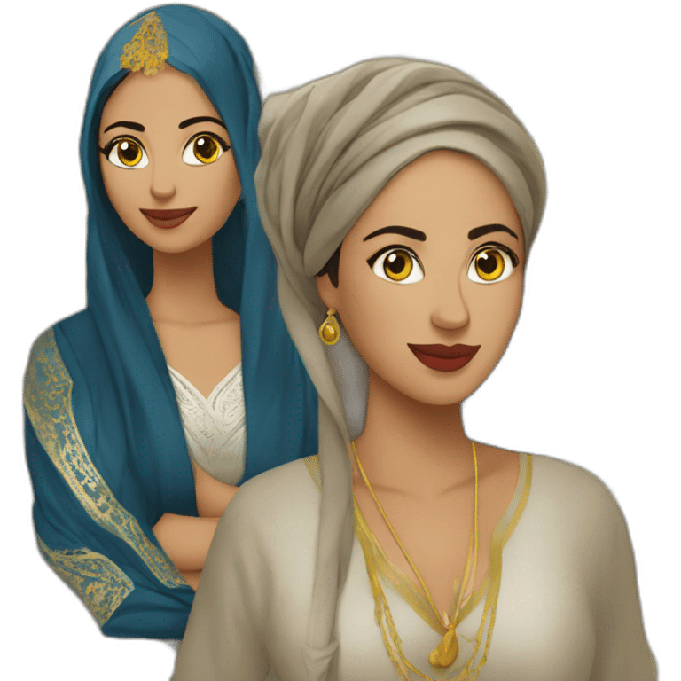 Algerienne et marocaine emoji