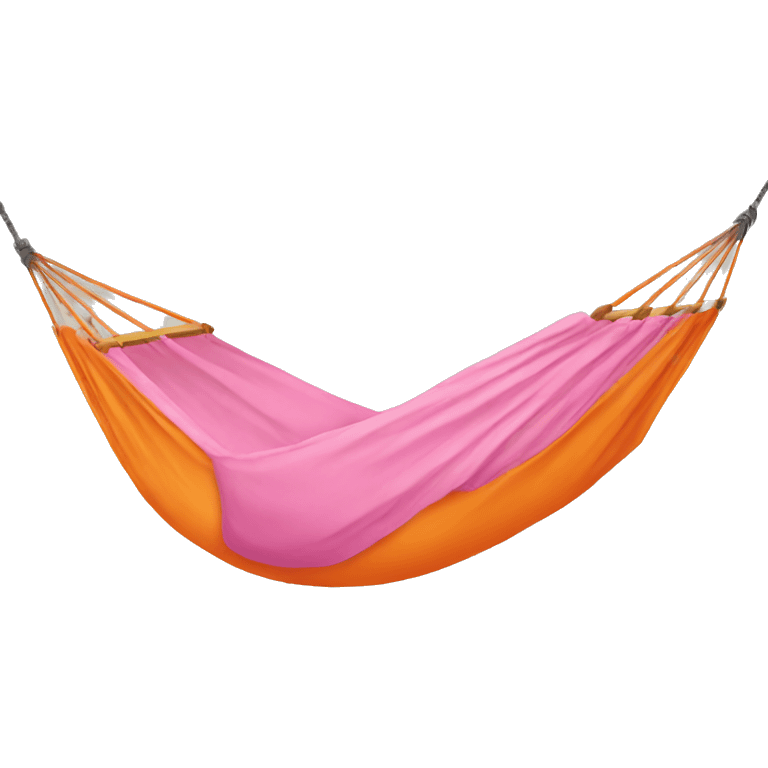 Orange and pink hammock  emoji