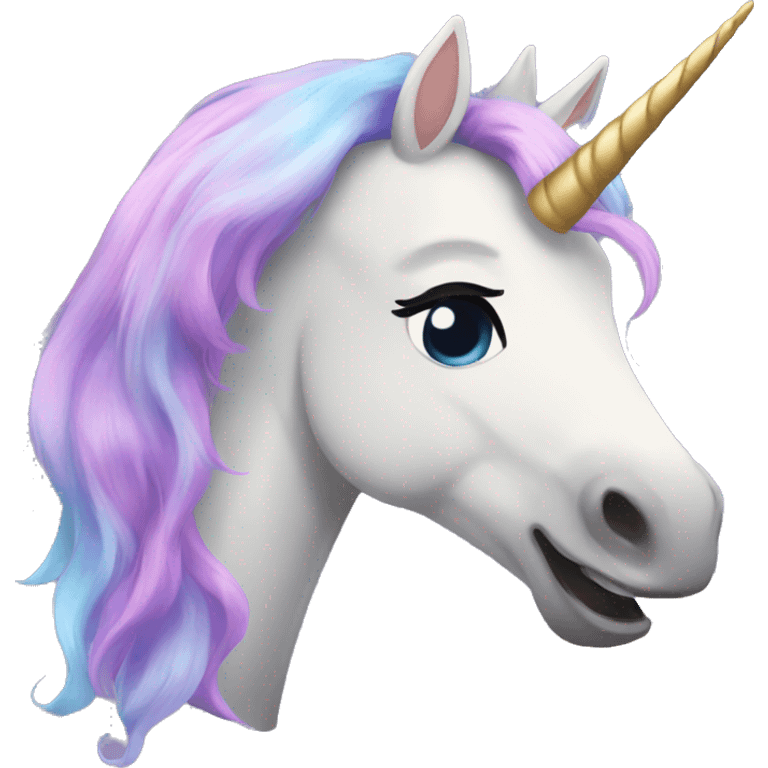 a unicorn that is so so so so happy and she has beautiful dark eyelashes emoji