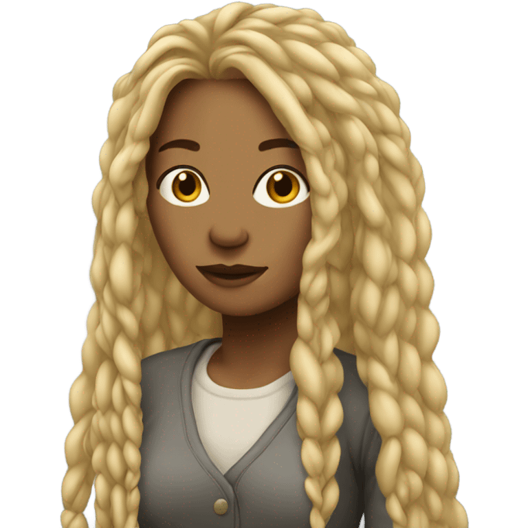 Blond woman with dreadlocks emoji