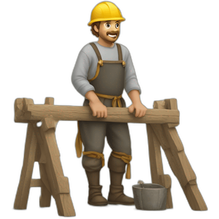 medieval scaffolder at work emoji