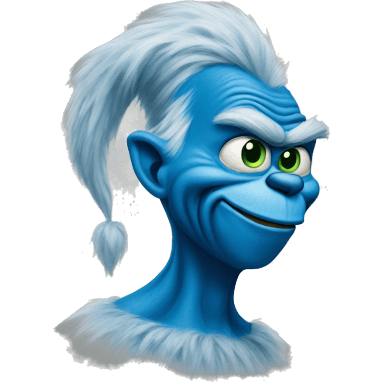 Blue grinch emoji