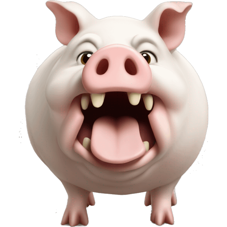 un cochon espiègle méchant emoji