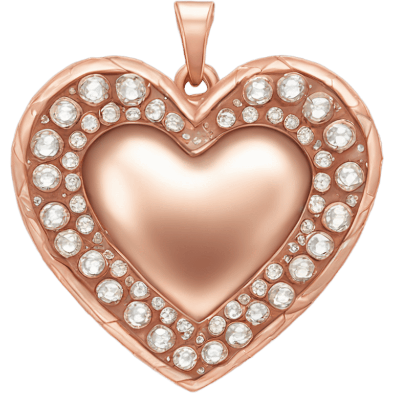 Bejeweled rose gold heart emoji