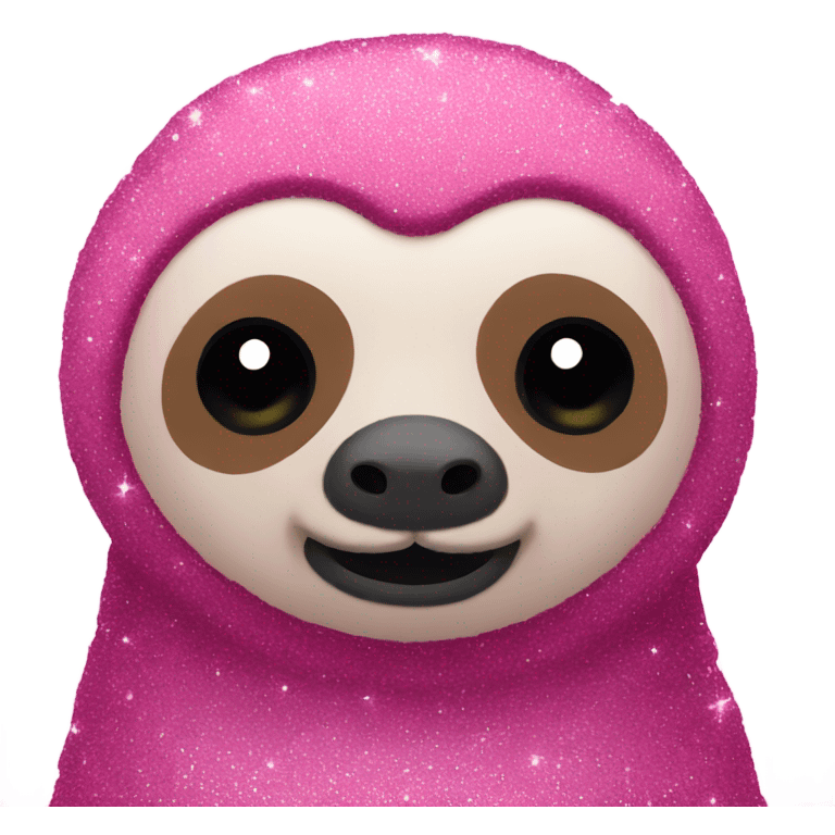 Pink sea sloth with glitter  emoji