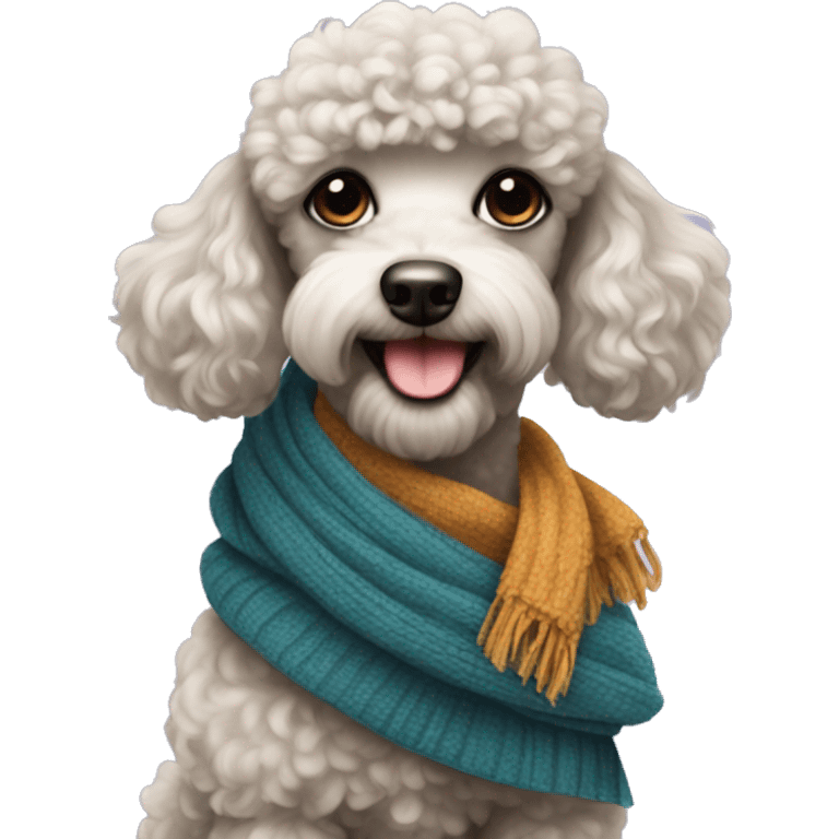 Poodle with scarf emoji