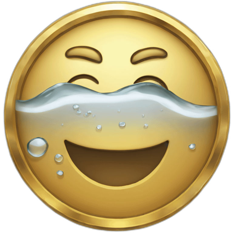 water coin crypto emoji