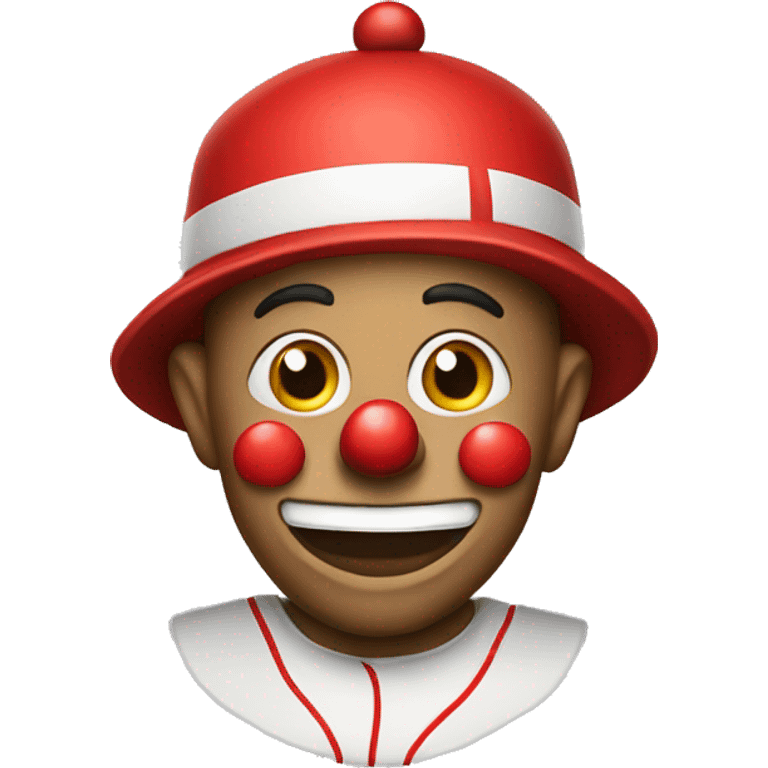 Clown with a red baseball hat emoji