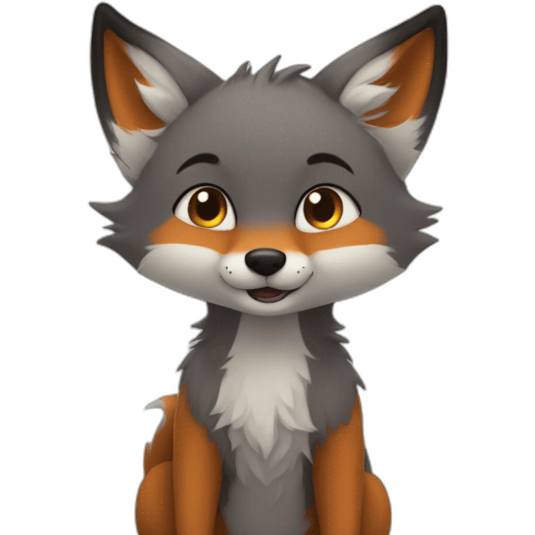 cutest lovable fox in a storm emoji