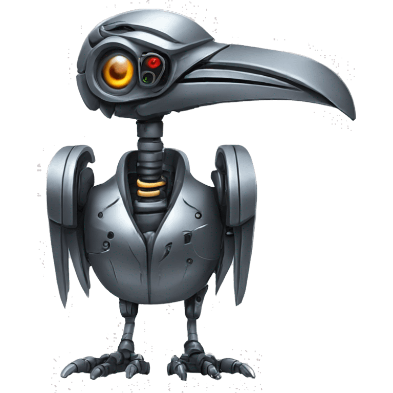 Robot terminator bird emoji