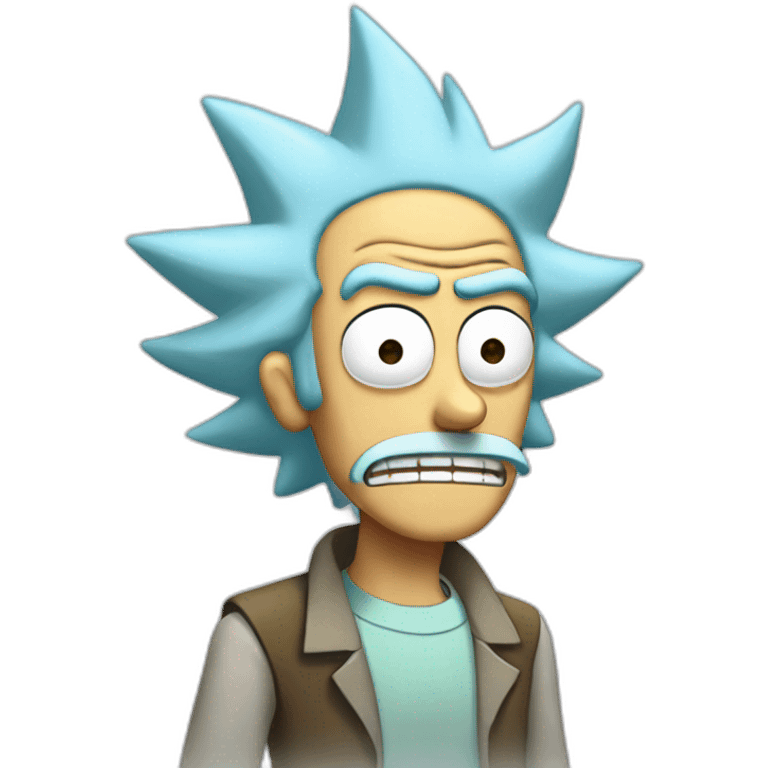 Rick Sanchez form behind emoji