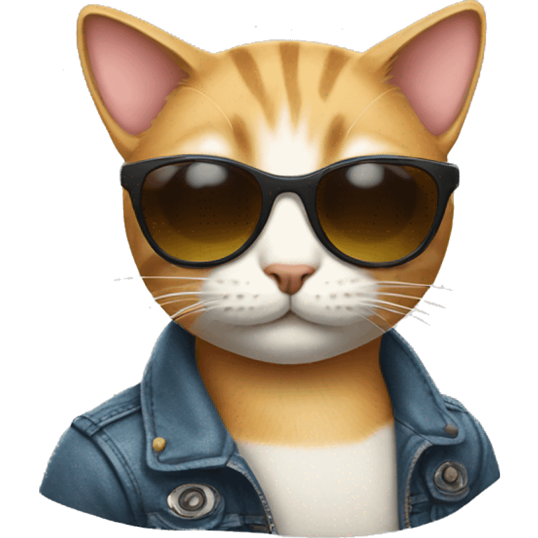 Cat with sunglasses emoji