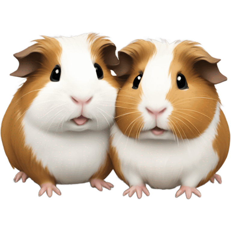 Two guinea pigs hugging eachother emoji