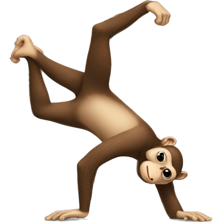 monkey doing a handstand emoji