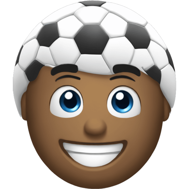 baln de futbol con sonrisa de emoji emoji