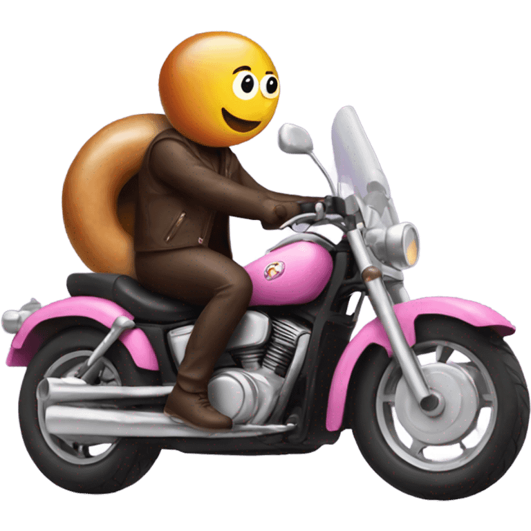 donut riding a motorcycle emoji